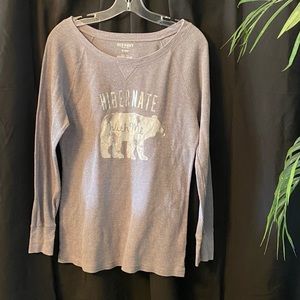 😴Old Navy Long Sleeve Gray Top Size XL